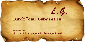 Lukácsy Gabriella névjegykártya
